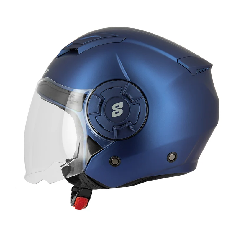 Casque jet moto - S749 Bleu Mat