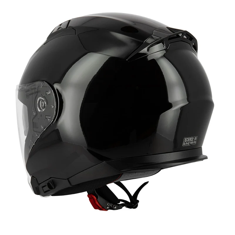 Casque jet moto - Blake noir brillant
