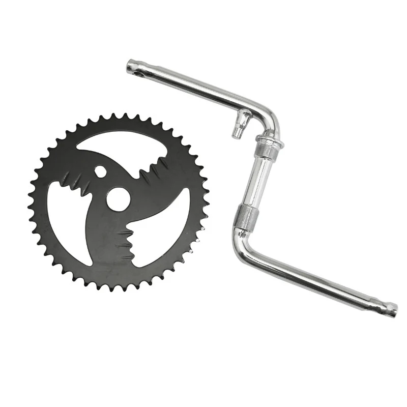 Pédalier BMX Fauber Manivelles Monobloc Plateau Acier 44D. Pour Pédale Filetage 1-2