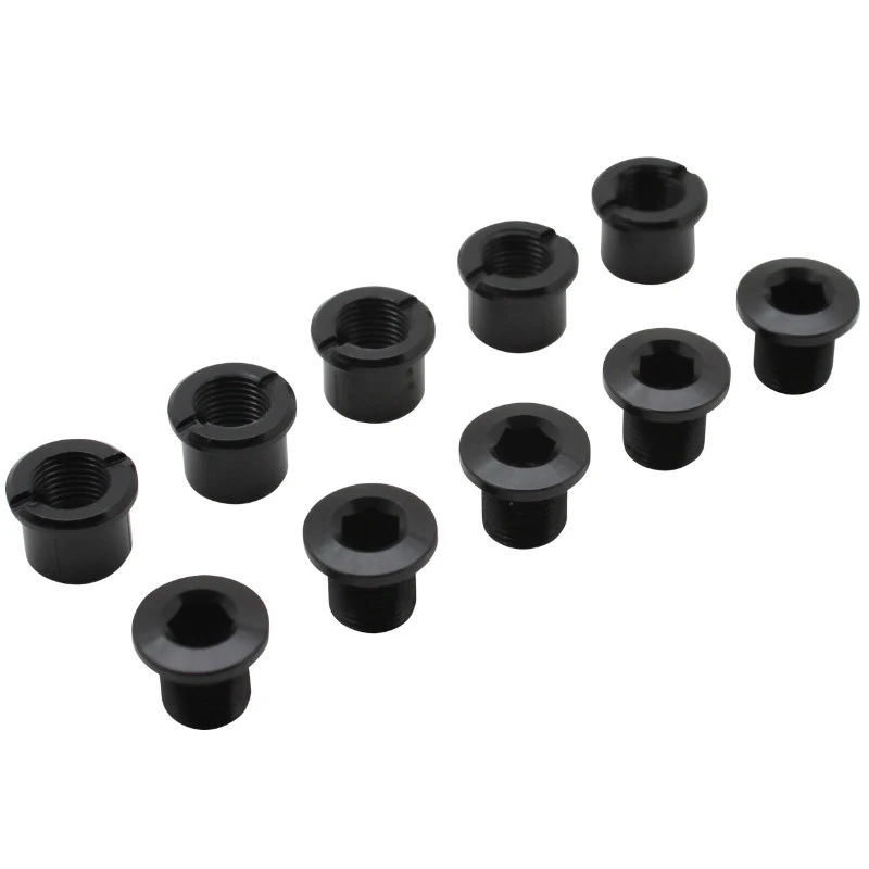 Intravis Pédalier Alu Newton Noir Double Plateau (Jeu De 5) - Vis Et Cheminee