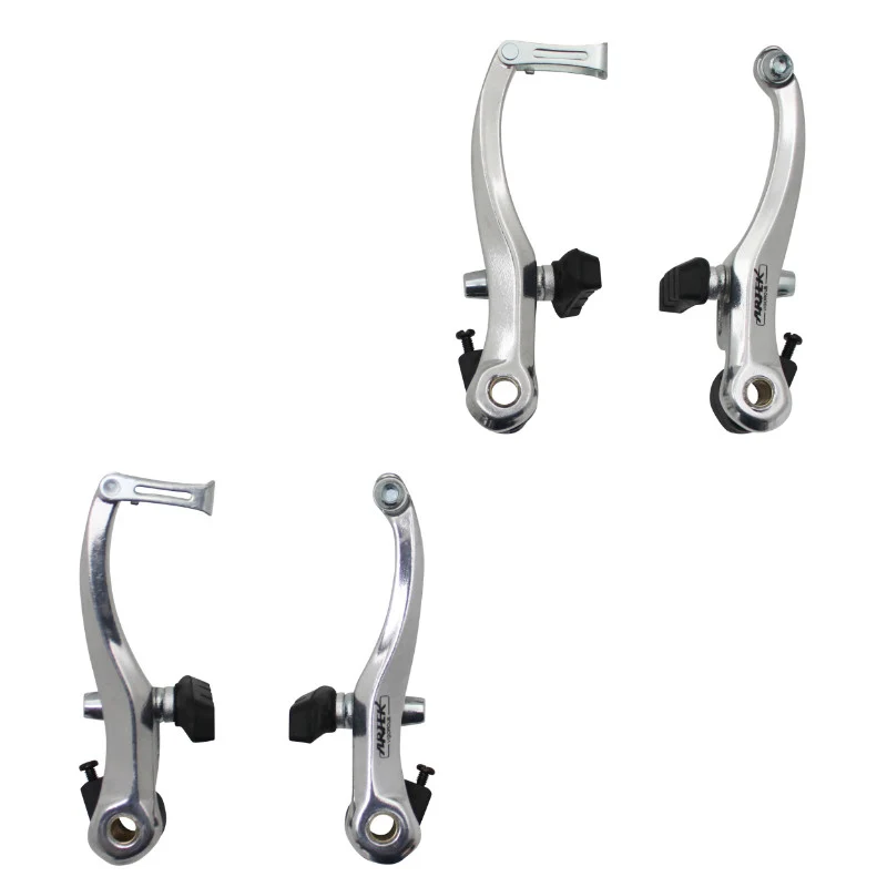 Étrier Frein VTT-City V-Brake Alu Argent (2 Paires) 110 mm Compatible Garde-Boue