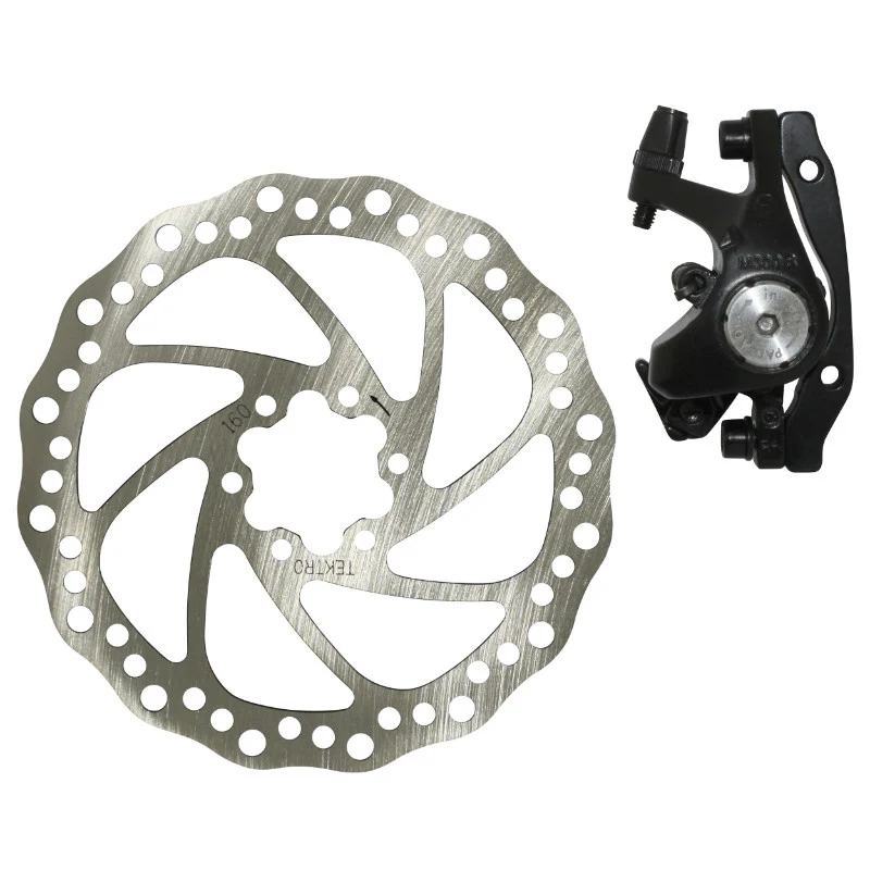 Frein A Disque VTT Mecanique AV (Étrier + Disque) 160 mm Post Mount + Adaptateur International Compatible AV 160 mm Et AR 140 mm