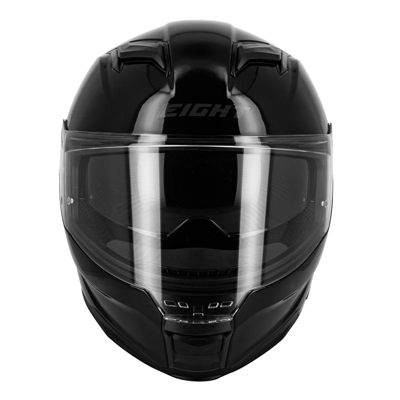 Casque intégral moto - Eight S442 Noir Uni
