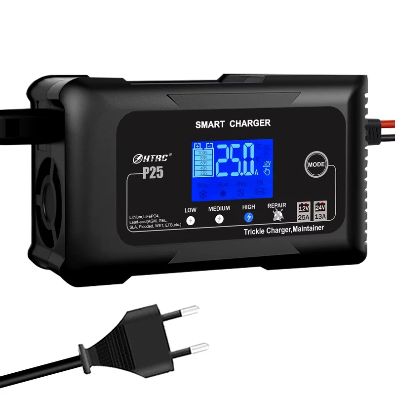 Chargeur moto intelligent 12V 24V