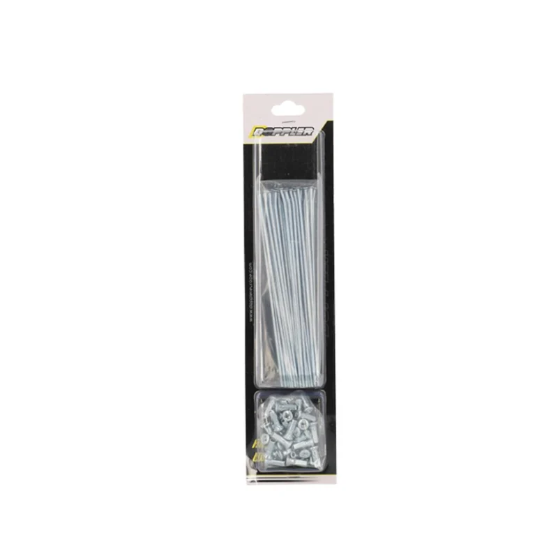 Jeu de Rayons Roue Avant Doppler 195MM 36 Pièces Argent Derbi Senda