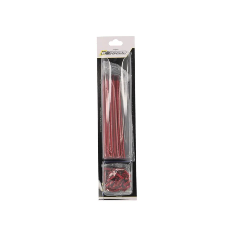Jeu de rayons Roue avant Doppler 195MM 36 pièces Rouge Derbi Senda