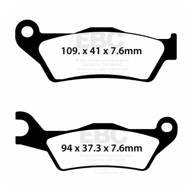 Pastillas de freno delanteras Piaggio Typhoon 50 16-20 EBC - orgánicas