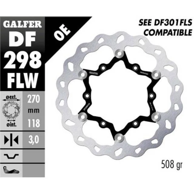 Disco de freno delantero Flotante Wave Fantic XEF 125-250-450 / Yamaha YZ 125-250/YZ-F 250-450 Galfer