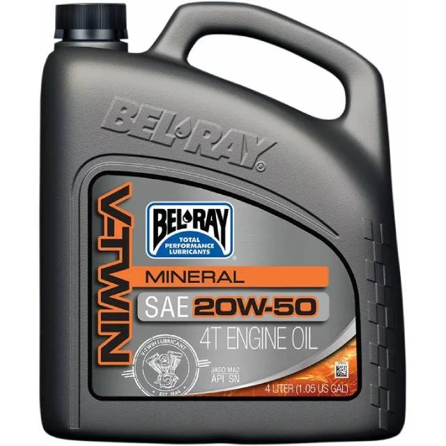 Aceite de motor 20W50 4L V-Twin Bel-Ray - mineral