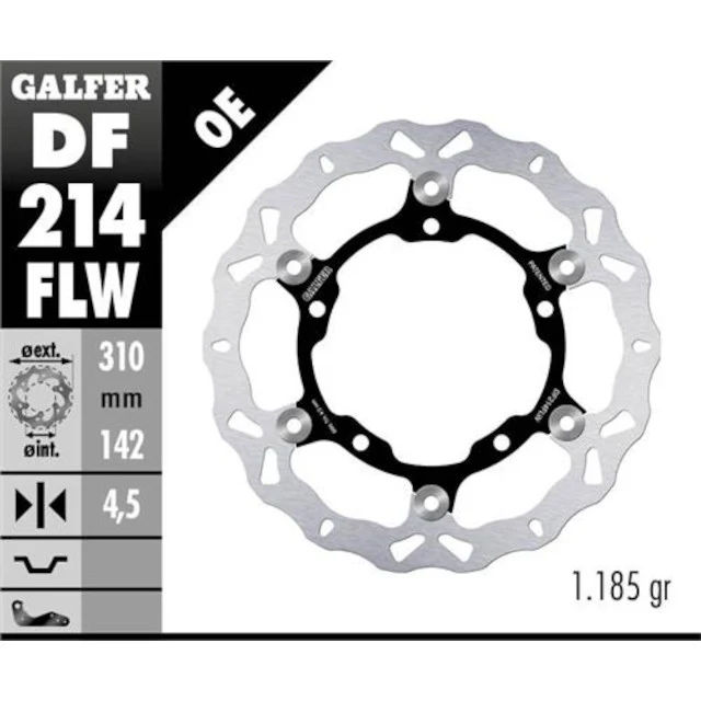 Disco de freno delantero flotante Kawasaki Ninja 400 >2018 Galfer