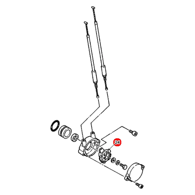 Polea válvula escape Yamaha DT 125 R / RE / X 02-06