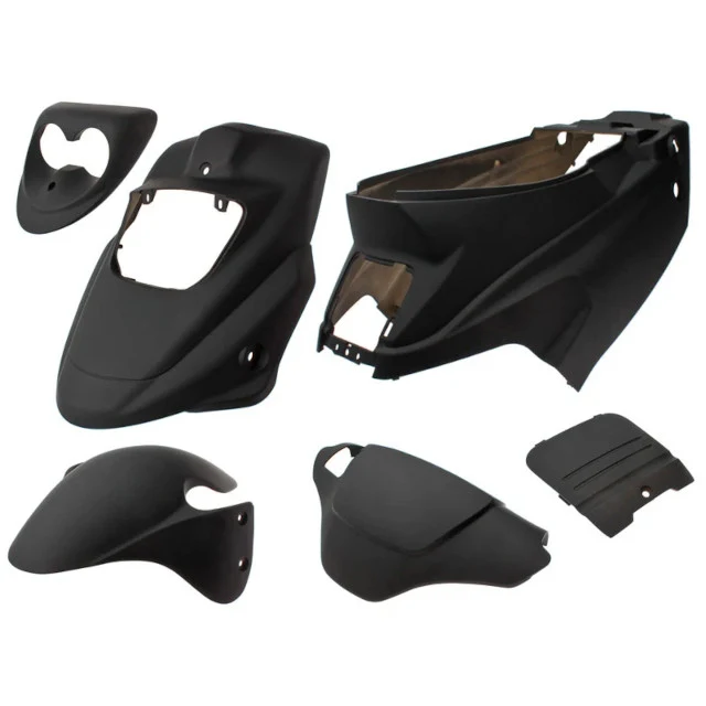 Carenados PGO Hot 50 old 10/12 guardabarros 6 piezas negro mate