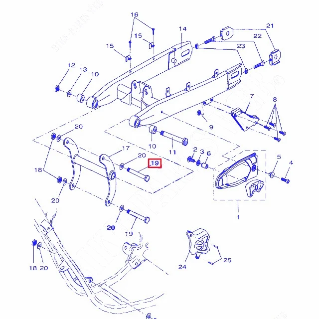 Perno base motor Minarelli AM6 Yamaha