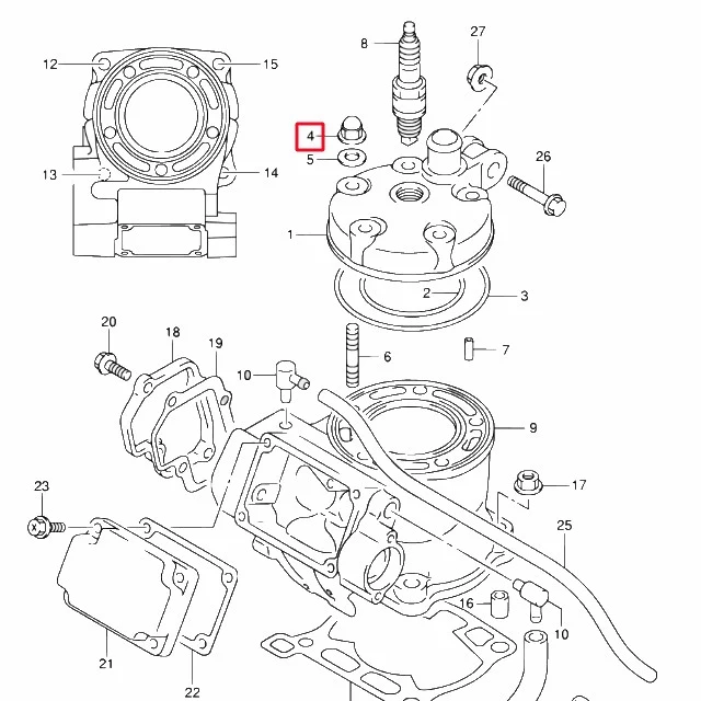 Tuerca Suzuki RM 80/125/250