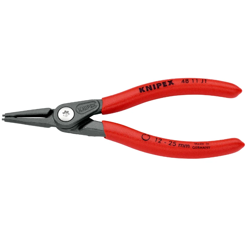 Pince A Circlips Intérieur Pro Knipex 140 mm Diam Circlips 12 A 25 mm Gris Antirouille Pointe 1,3 mm (Droite) (48 11 J1) -Made In Germany-