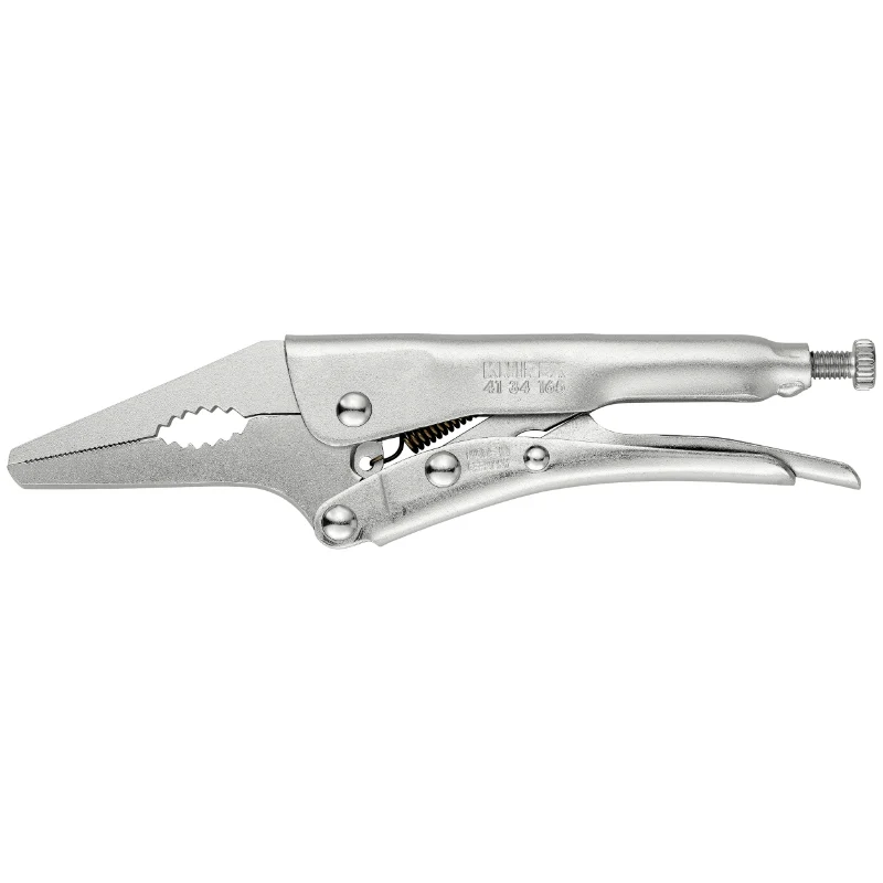 Pince A Etau Bec Long Pro Knipex 165 mm Zinguee Avec Vis De Réglage (41 34 165) -Made In Germany-