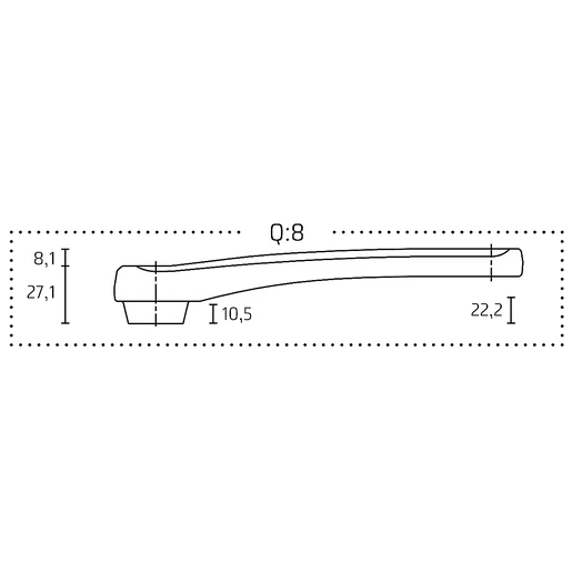 Jeu de manivelles Delta Double Diamond, 170 mm, Q : 8