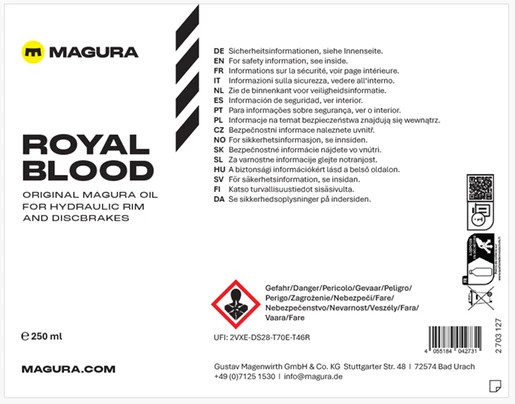 Huile minérale de frein Royal Blood, 250 ml (STD)