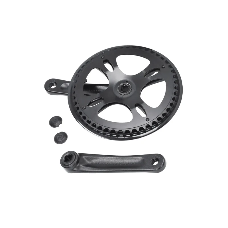 Jeu de pédalier de manivelle L+R + pignon 48 dents noir V20 Pro Fatbike