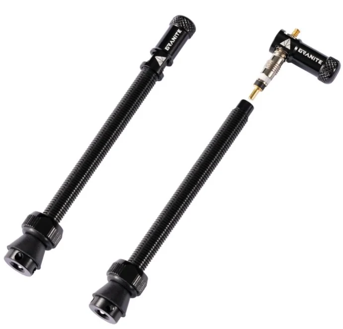 Valves (80mm) et bouchons de valve Granite CNC/démonte obus Juicy Nipples