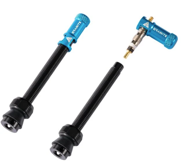 Valves (60mm) et bouchons de valve Granite CNC/démonte obus Juicy Nipples
