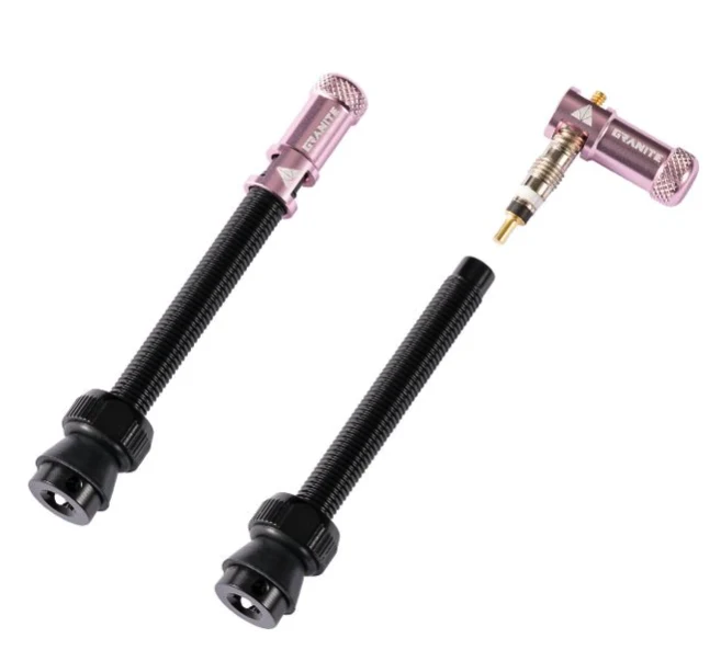 Valves (60mm) et bouchons de valve Granite CNC/démonte obus Juicy Nipples
