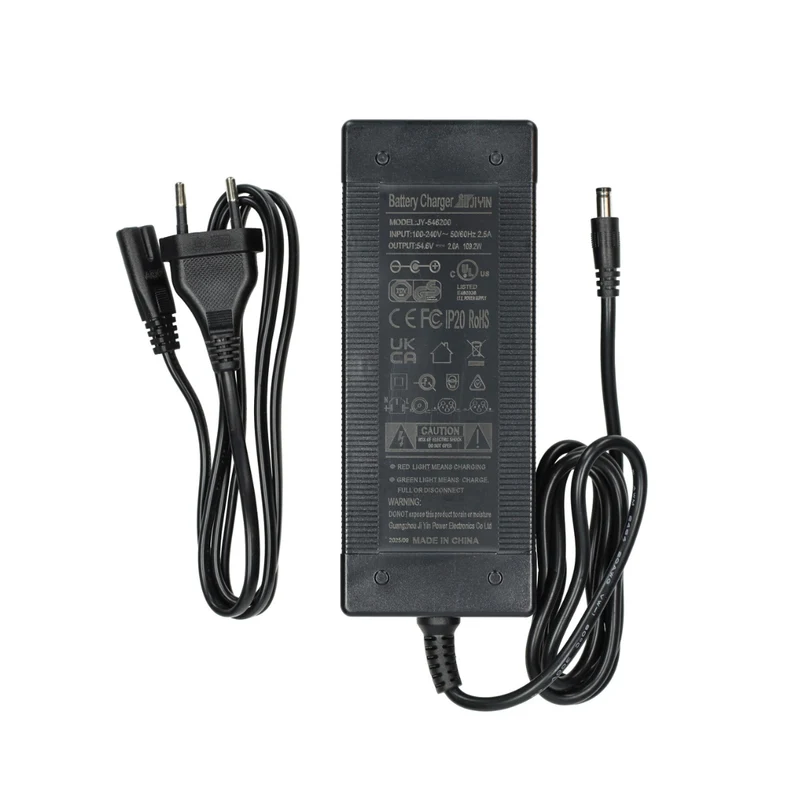 Chargeur de batterie 54,6V 2A 2.1 Prise V20 PRO Fatbike