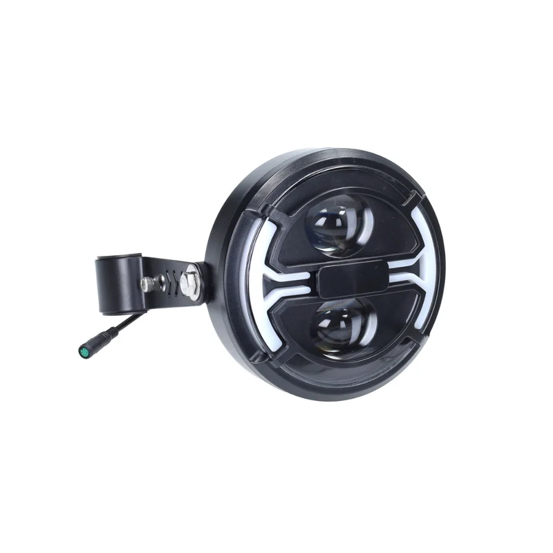 Phare LED avec clignotants intégrés + kit de montage prise 5 broches V8 Fatbike