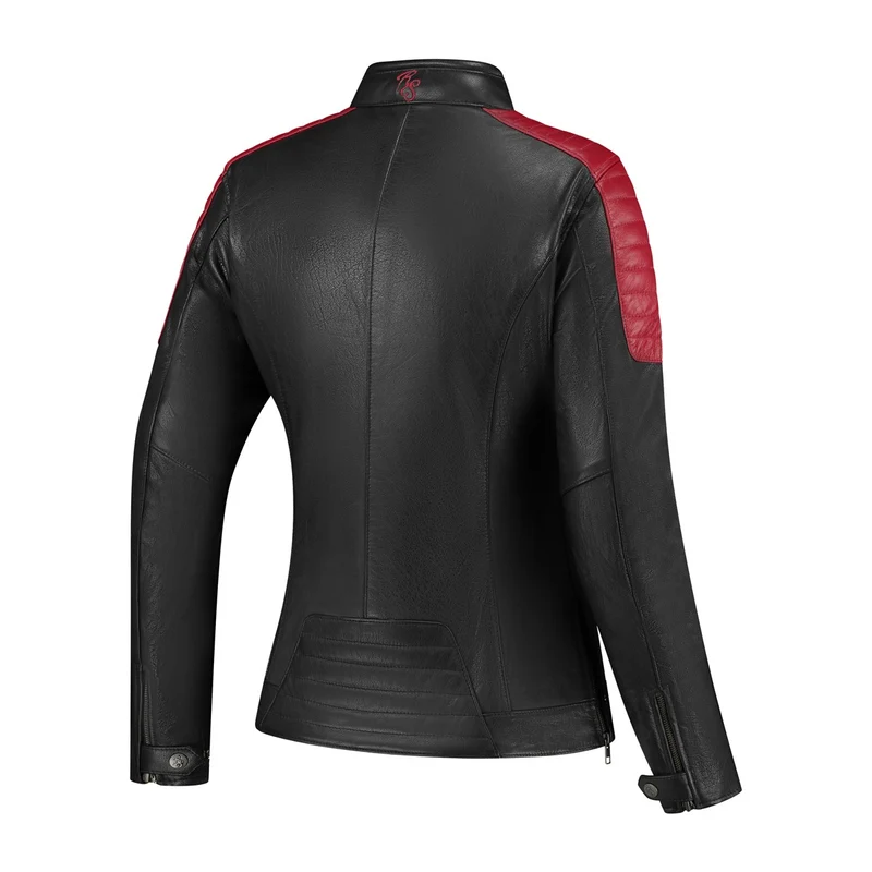 Blouson de moto femme A - Jack Alice noir et rouge