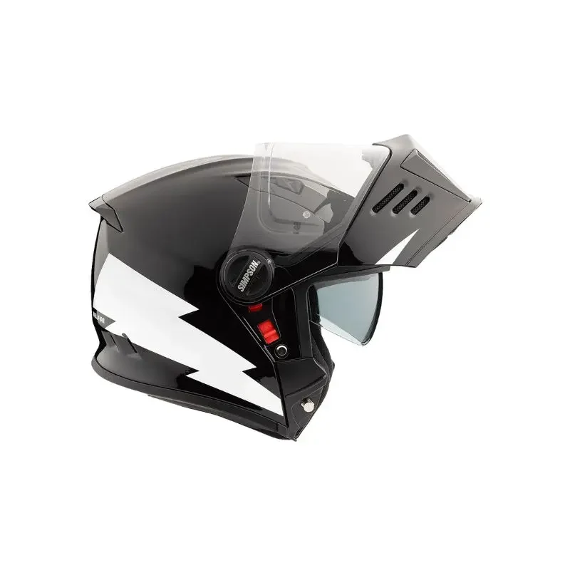 Casque moto modulable - Darksome noir et blanc
