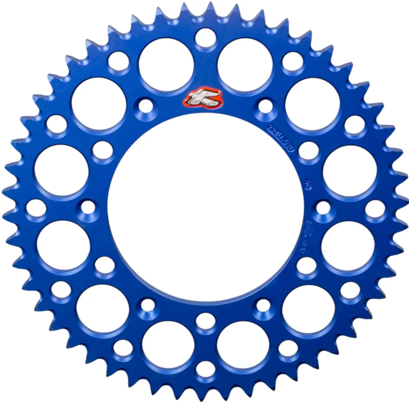 Corona de transmisión aluminio Yamaha YZ 65/80/85 18-27 Z-47 paso 420 Renthal - Azul