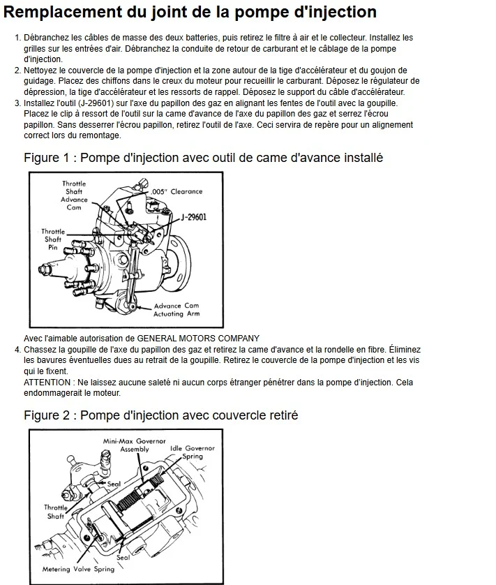 Manuel d'atelier Oldsmobile Delta 88 diesel 1981 français