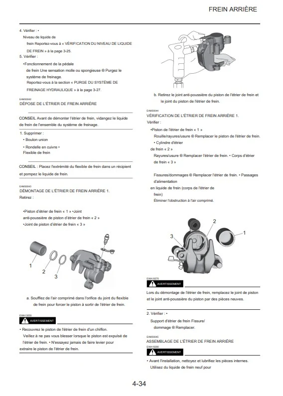 Manuel d'atelier Yamaha YZF 450 2025 français