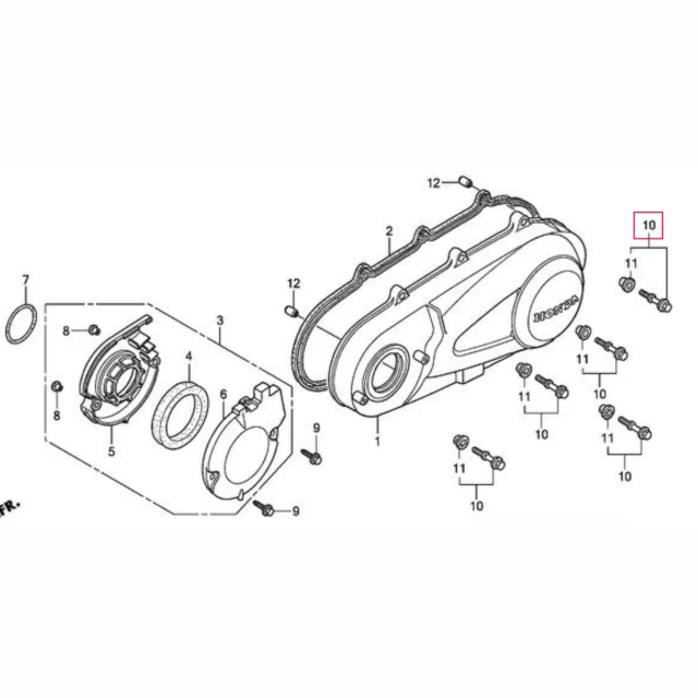 Tornillo tapa cárter Honda S-Wing 125/150 6x27