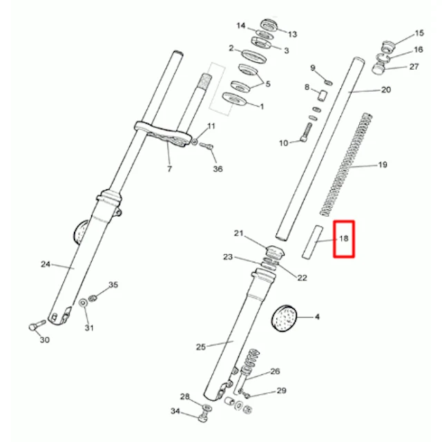 Separador muelle horquilla Rijeu RS1 50
