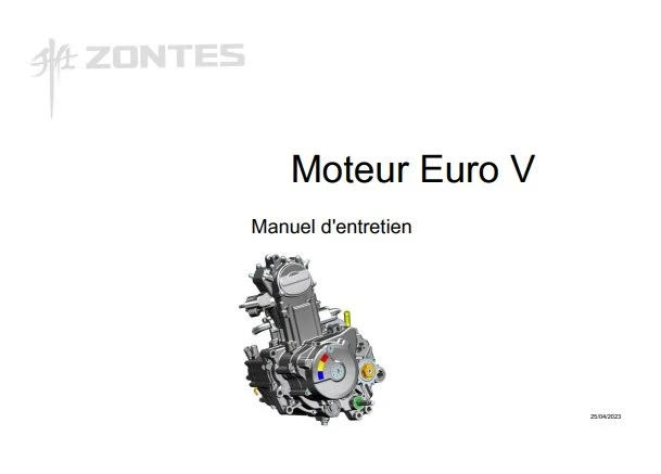 Manuel d'atelier Zontes ZT 125 2022 2025 français
