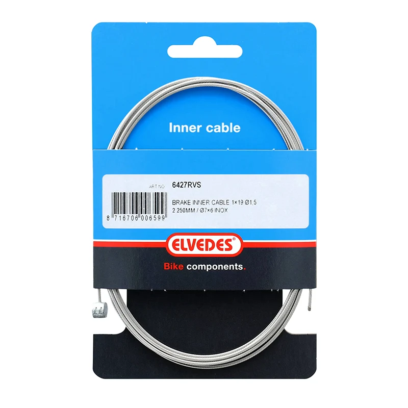 Câble De Frein VTT Elvedes INOX L2,25M (Vendu A L'Unite Sur Carte)