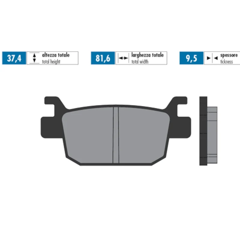 Pastillas de freno traseras Honda SH 125 13-24 Polini - sinterizadas