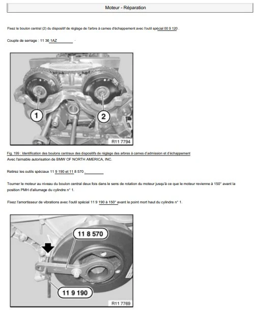 Manuel d'atelier BMW série 5 F10 2009 2017 français