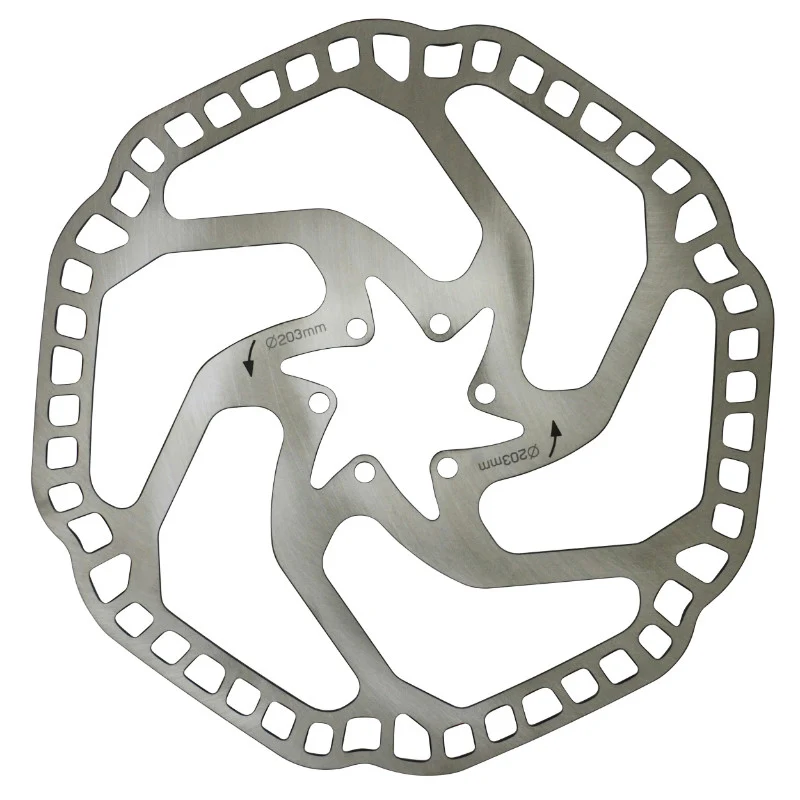 Disque De Frein VTT 6 Trous Newton Brakco Compatible Shimano Et Autres 203 mm Argent + 6 Vis