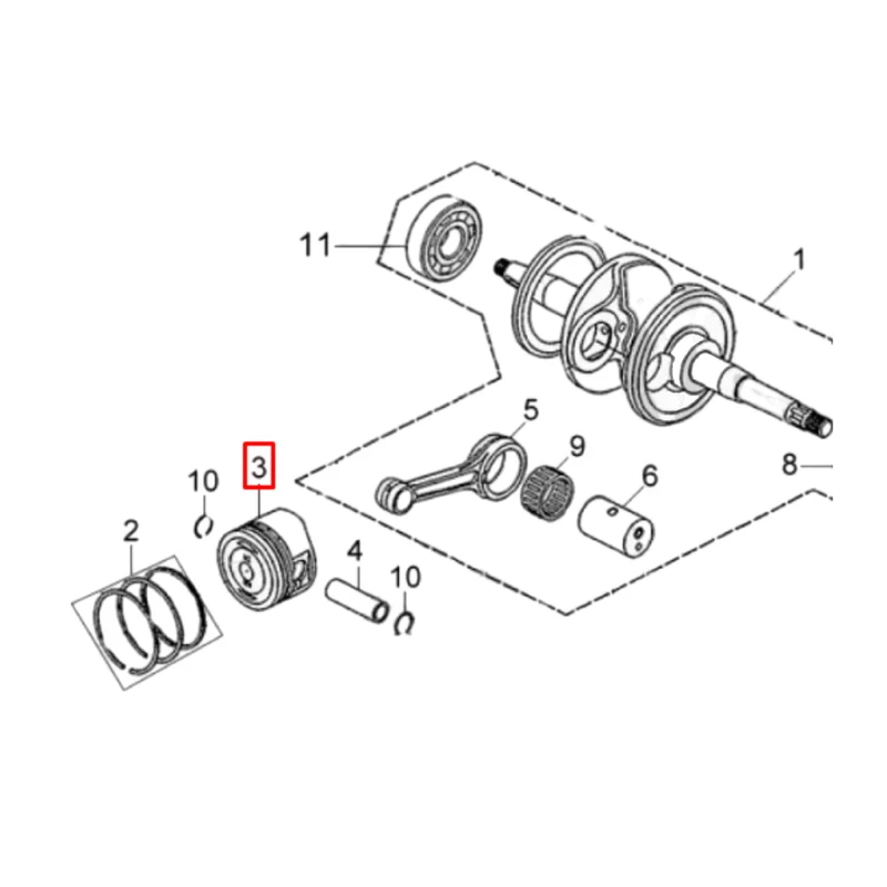 Pistón SYM Symphony SR 125 09-20