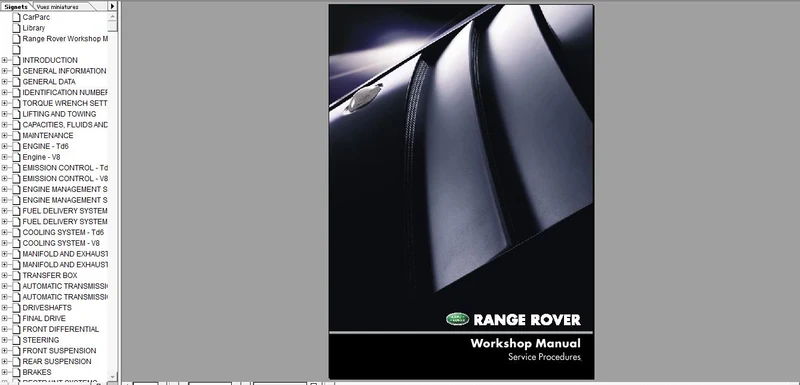 Manuels d'atelier Land Rover RAVE