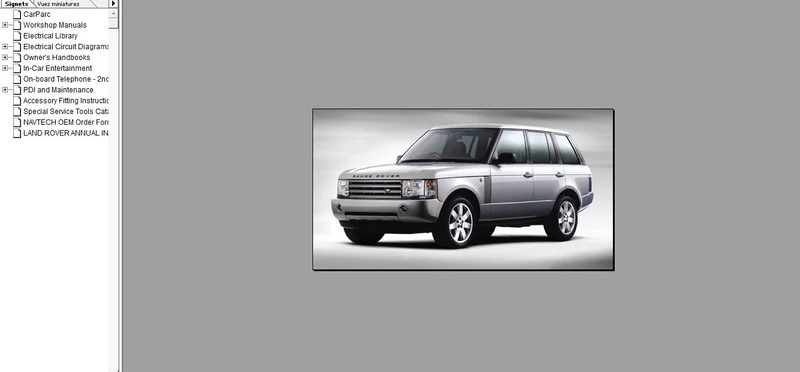 Manuels d'atelier Land Rover RAVE