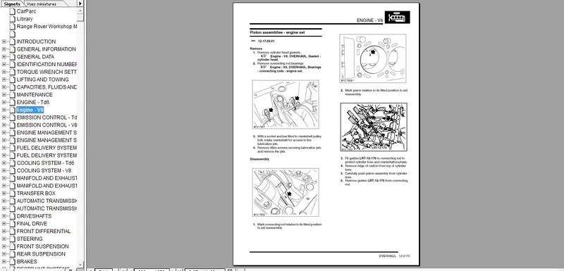 Manuels d'atelier Land Rover RAVE