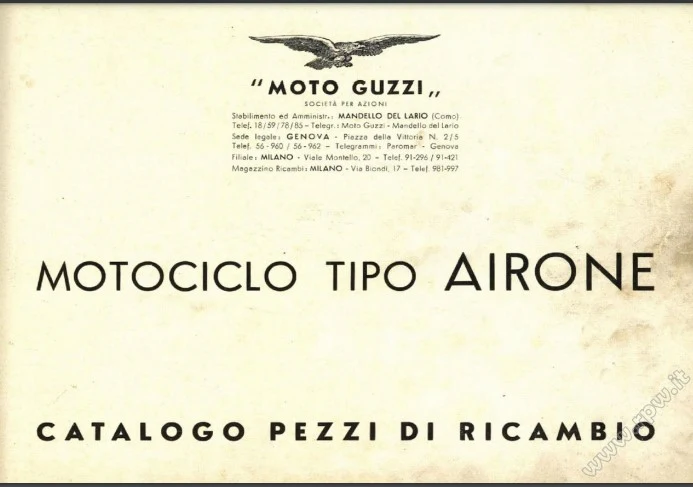 Manuels de réparation Moto Guzzi 250 Airone