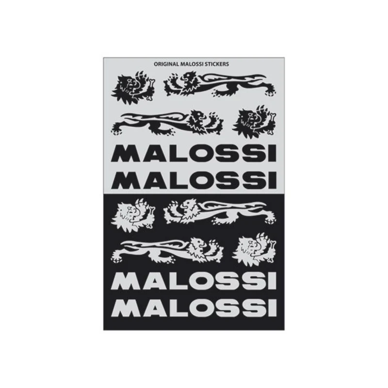 Jeu d'autocollants Malossi Noir / Argent