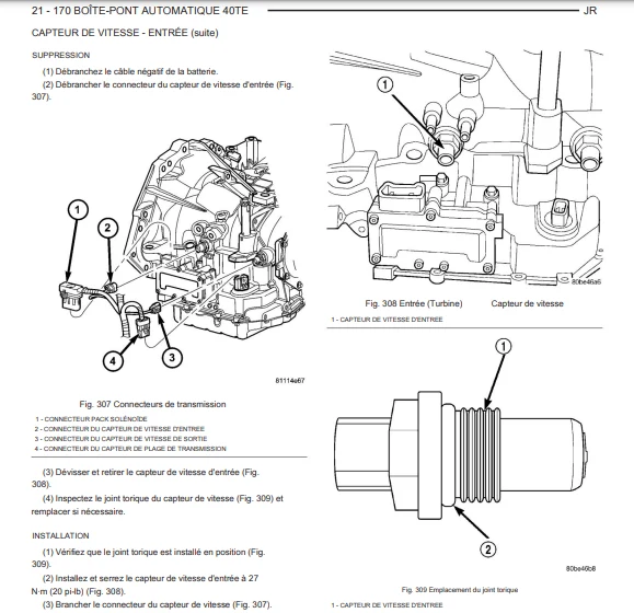 manuel d atelier Chrysler Stratus Sebring 2005 en français