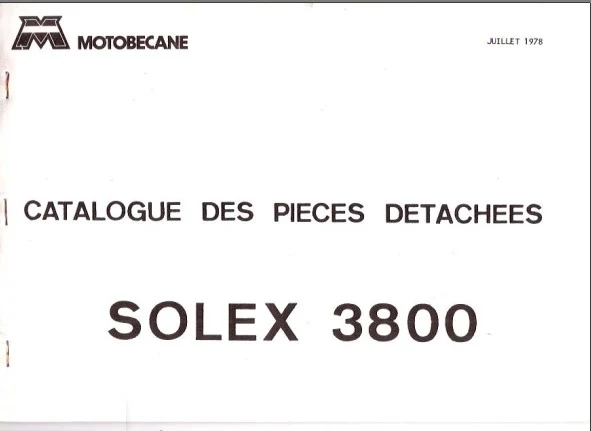 Manuels d'atelier et de réparation Solex 2200 et 3800