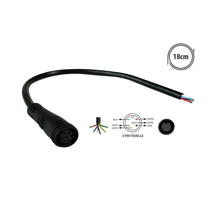 Connecteur etanche 2Pins femelle