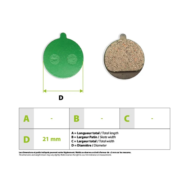 Plaquette de frein Kaabo Skywalker E-cross Pro Smartgyro ceramique
